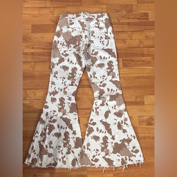 Altar'd State cow print flare jeans - Picture 3 of 10